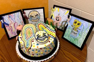 cake drawn by students