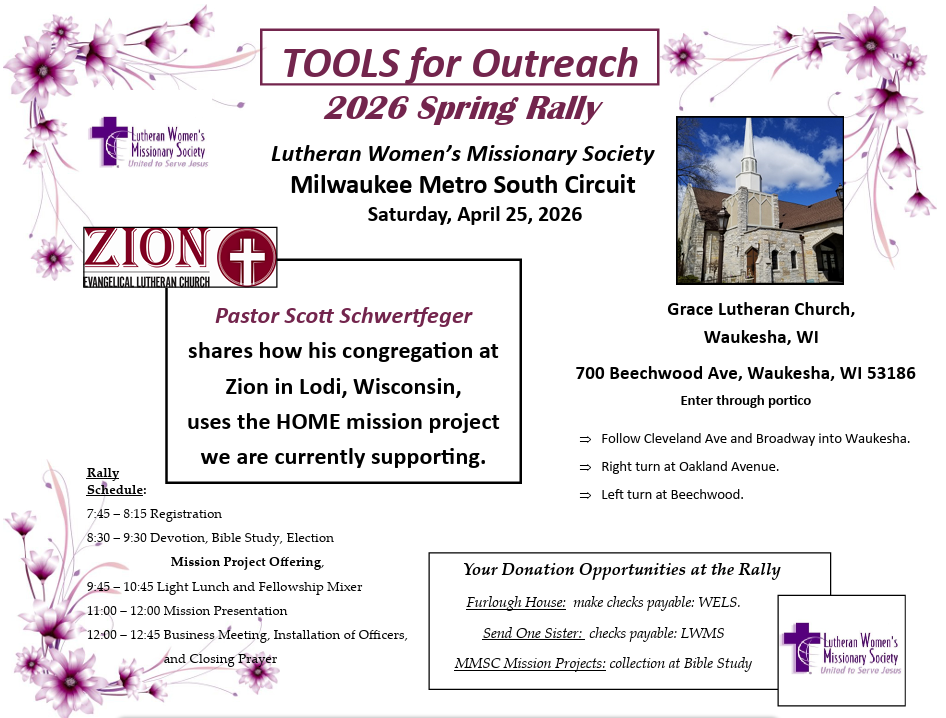 TOOLS for Outreach
Pastor Scott Schwertfeger shares how his congregation at Zion in Lodi, WI uses the HOME mission project we are currently supporting.