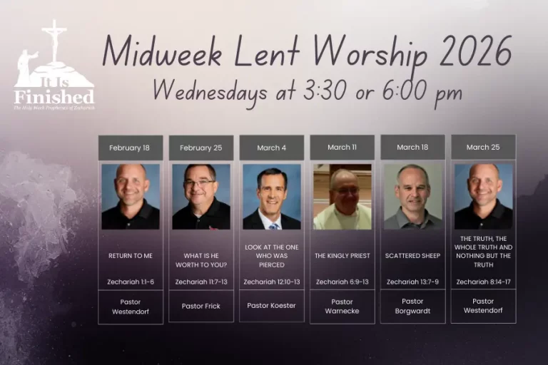 Midweek Lent Worship Wednesdays at 3:30 and 6pm